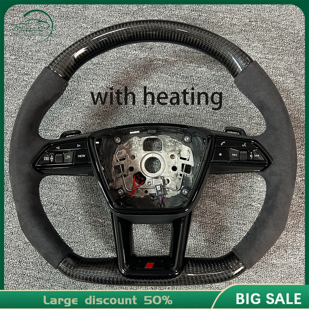 Руль с подогревом для Audi A6 C8, окрашенный в черный кожаный многофункциональный спортивный руль из алькантары, автомобильные аксессуары
Руль с подогревом для Audi A6 C8, окрашенный в черный кожаный многофункциональный спортивный руль из алькантары, автомобильные аксессуары