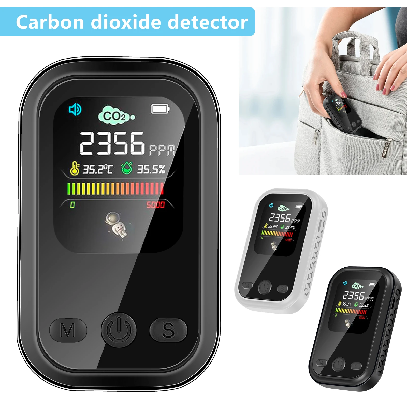 CO2 Monitor Meter Alarm 7000mAh Rechargeable Carbon Dioxide Detector with Display Sensitive Carbon Dioxide Portable Air Quality
CO2 Monitor Meter Alarm 7000mAh Rechargeable Carbon Dioxide Detector with Display Sensitive Carbon Dioxide Portable Air Quality