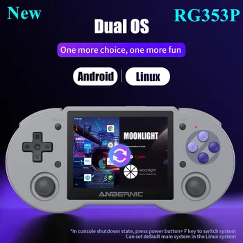 ANBERNIC RG353P 3.5 Inch Retro Handheld Video Game Console For PS1 N64 Games Player RK3326 Android Linux Wifi Gaming Box Gifts