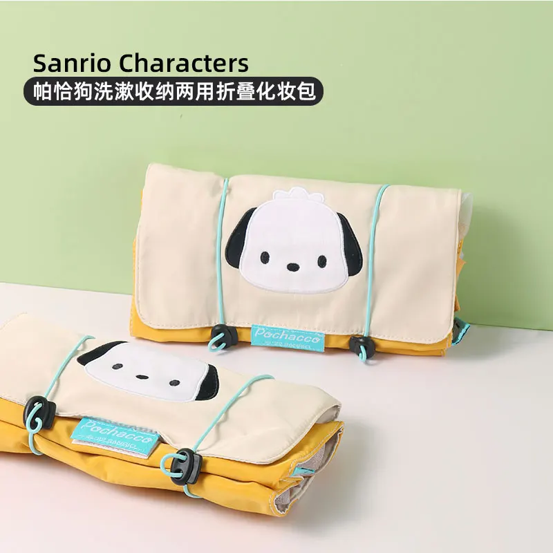 Kawaii Sanrioed Anime Cartoon series Pochacco cute fashion Canvas Wash Bag Large Capacity Dual Purpose Foldable Cosmetic Bag 
Kawaii Sanrioed Anime Cartoon series Pochacco cute fashion Canvas Wash Bag Large Capacity Dual Purpose Foldable Cosmetic Bag