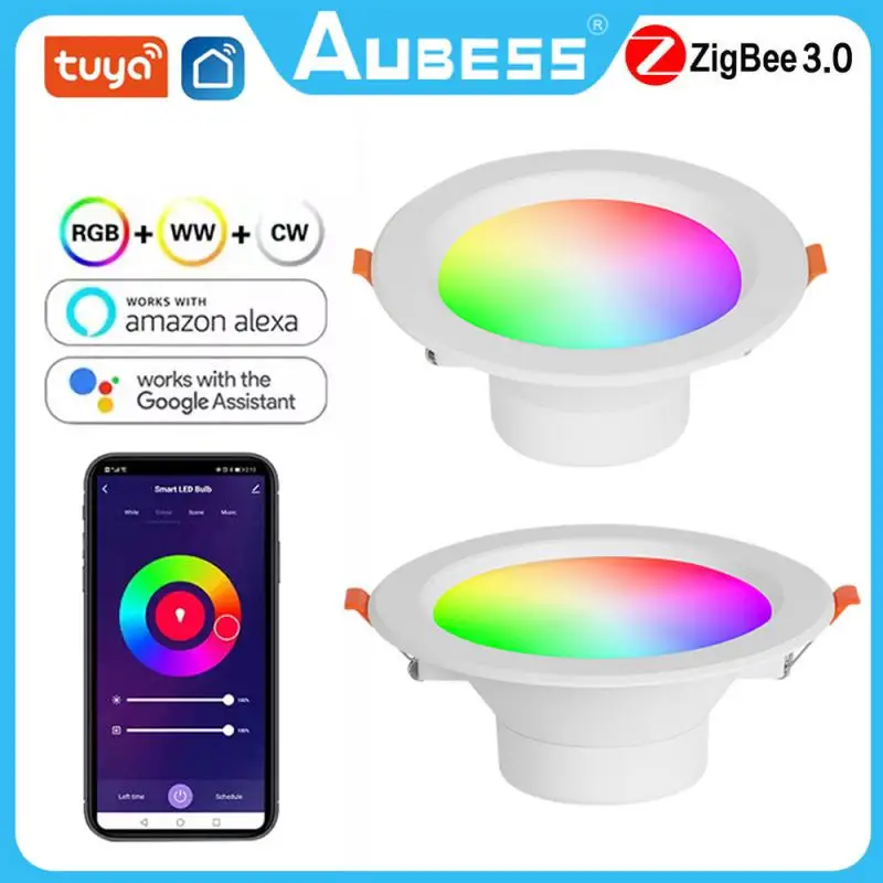 Умный светильник Tuya Zigbee, светодиодный светильник с регулируемой яркостью, работает с Alexa Google Home
Умный светильник Tuya Zigbee, светодиодный светильник с регулируемой яркостью, работает с Alexa Google Home