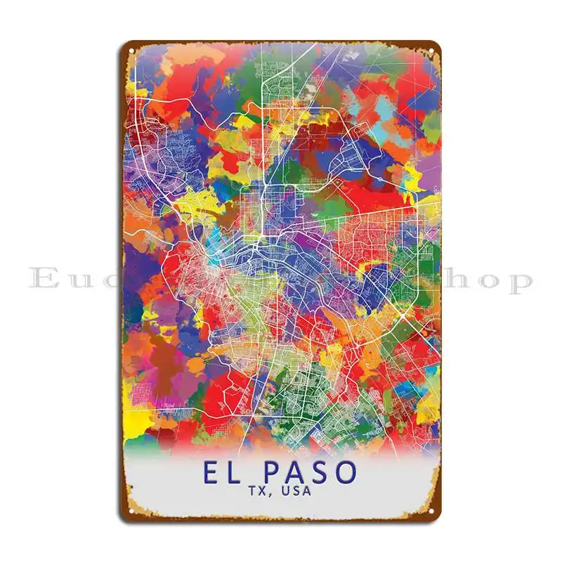 Карта города Эль-Пасо брызг, металлическая фотография, проектирование, Декор, пещера, создание оловянного знака, плакат
Карта города Эль-Пасо брызг, металлическая фотография, проектирование, Декор, пещера, создание оловянного знака, плакат