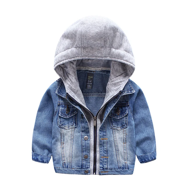 Baby Boys Denim Jacket Hooded Outerwear Windbreaker Casual Fake Two Cardigan Coat Children Cowboy Zipper Kids Jeans Autumn
Baby Boys Denim Jacket Hooded Outerwear Windbreaker Casual Fake Two Cardigan Coat Children Cowboy Zipper Kids Jeans Autumn