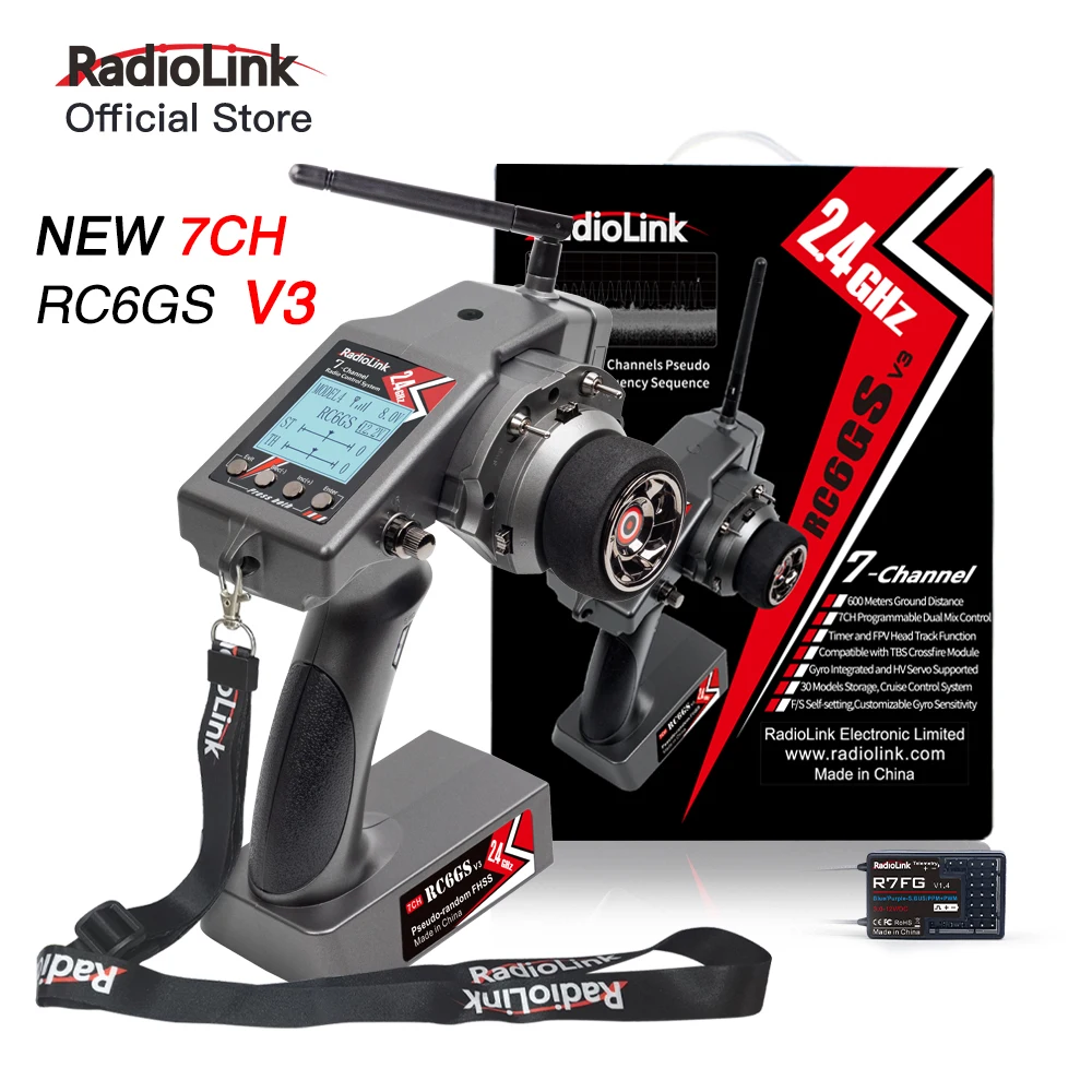 Radiolink RC6GS V3 2.4G 7 Channel Radio Transmitter with R7FG Receiver Gyro Telemetry Included Remote Controller for RC Car Boat
Radiolink RC6GS V3 2.4G 7 Channel Radio Transmitter with R7FG Receiver Gyro Telemetry Included Remote Controller for RC Car Boat