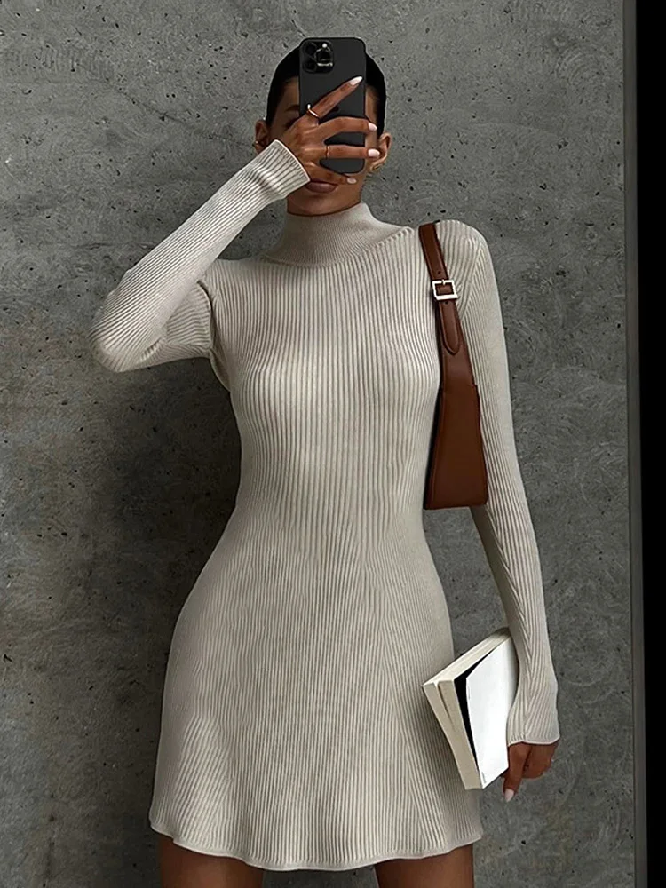 Silm Soild Turtleneck Autumn Bodycon Dress For Women Long Sleeve Office Lady Aesthetic Clothes Fashion Sexy Vestidos De Mujer
Silm Soild Turtleneck Autumn Bodycon Dress For Women Long Sleeve Office Lady Aesthetic Clothes Fashion Sexy Vestidos De Mujer