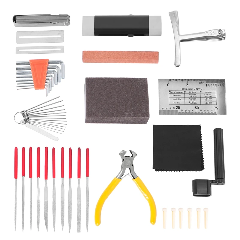 Guitar Tool Kit For Repairing Electric Guitar Care Kits For Bass Mandolin Banjo Ukulele Neck Measurement String Distance
Guitar Tool Kit For Repairing Electric Guitar Care Kits For Bass Mandolin Banjo Ukulele Neck Measurement String Distance