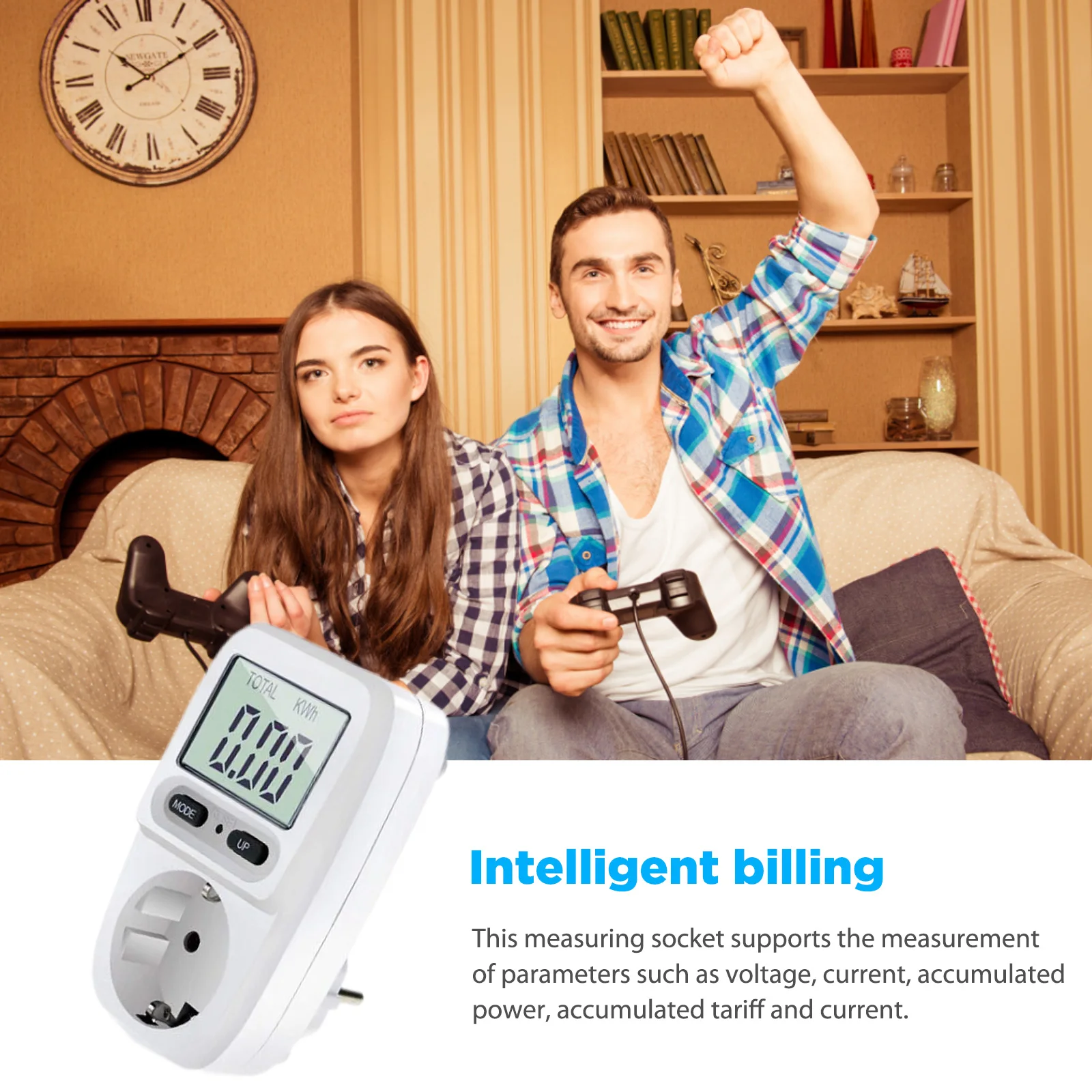 Billing Sockets with Backlight Multifunctional Smart Billing Instrument Digital Display Electricity Bill Metering Socket
Billing Sockets with Backlight Multifunctional Smart Billing Instrument Digital Display Electricity Bill Metering Socket