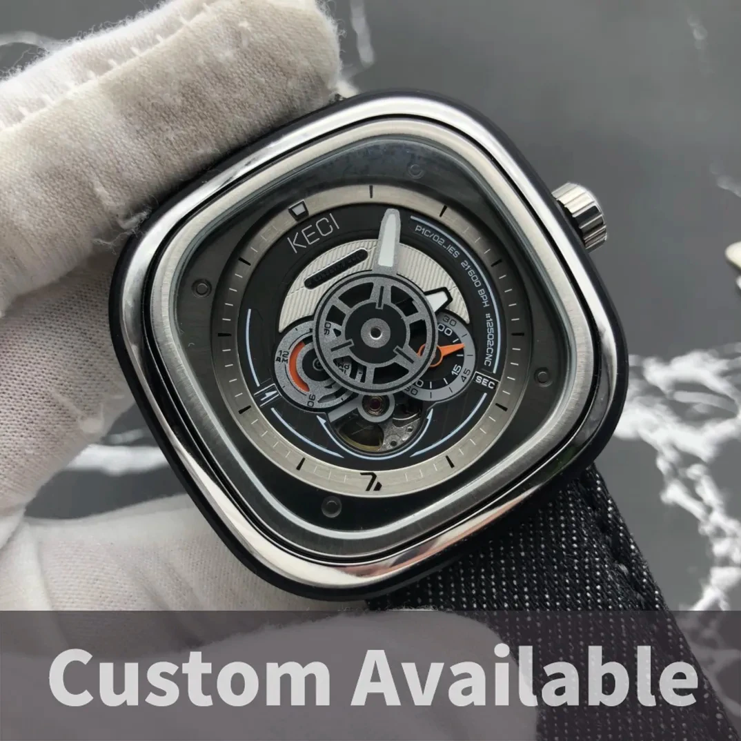 Friday SF-P1C/02: Men's Luxury Brand Automatic Mechanical Watch with Industrial Design, MIYOTA Movement, and Denim Strap - Seven
Friday SF-P1C/02: Men's Luxury Brand Automatic Mechanical Watch with Industrial Design, MIYOTA Movement, and Denim Strap - Seven