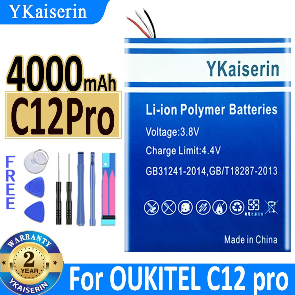 Аккумулятор ykaisсеребрин C12 Pro 4000 мАч для смартфона Oukitel C12Pro C 12 Pro Аккумулятор + Бесплатные инструменты
Аккумулятор ykaisсеребрин C12 Pro 4000 мАч для смартфона Oukitel C12Pro C 12 Pro Аккумулятор + Бесплатные инструменты