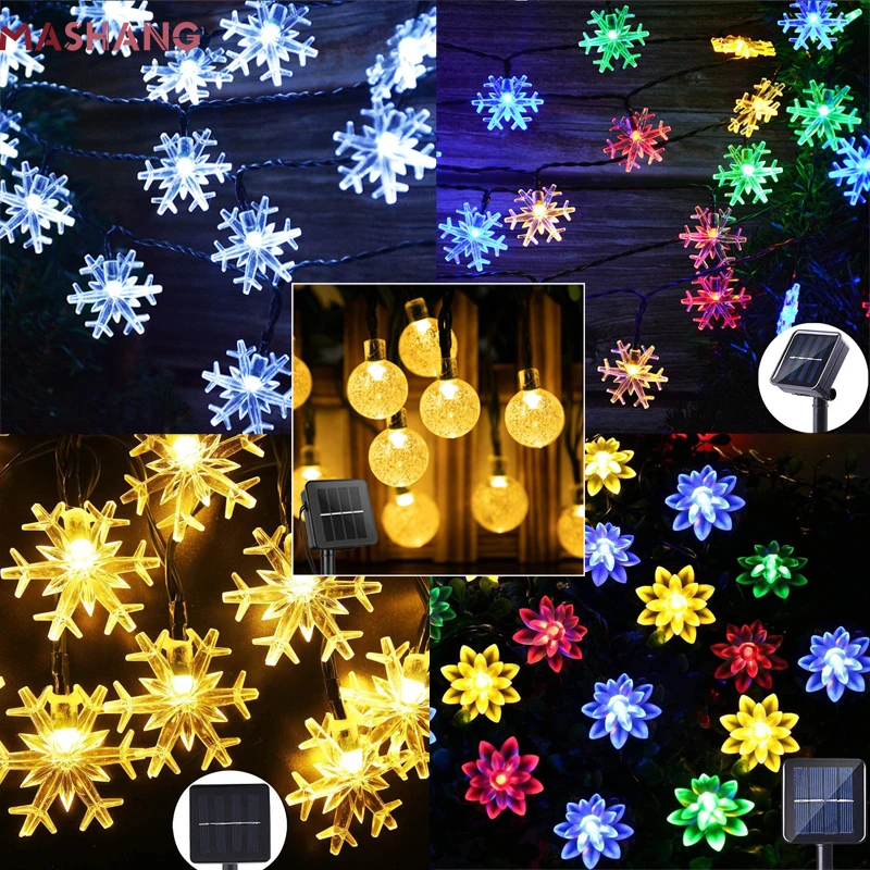 Snowflakes Outdoor Led Solar String Lights Christmas Decor Outdoor Solar Lamp Party Chain Light Patio Fairy Garden Accessories
Snowflakes Outdoor Led Solar String Lights Christmas Decor Outdoor Solar Lamp Party Chain Light Patio Fairy Garden Accessories