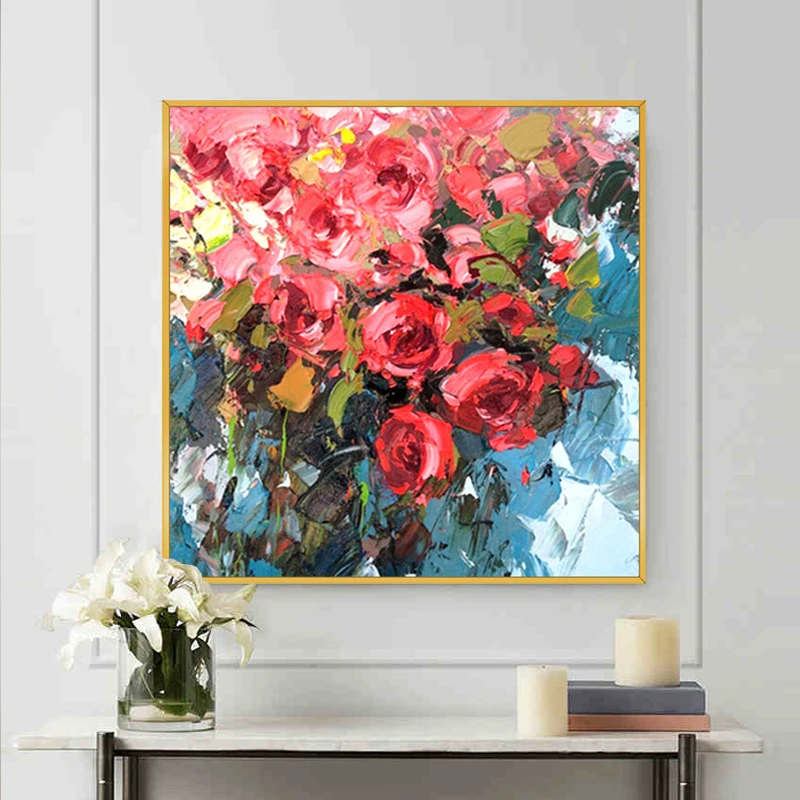 Hand Painted Abstract Oil Painting Modern Flower Hanging Painting Flower Cluster Restaurant Decorative Painting Frameless
Hand Painted Abstract Oil Painting Modern Flower Hanging Painting Flower Cluster Restaurant Decorative Painting Frameless