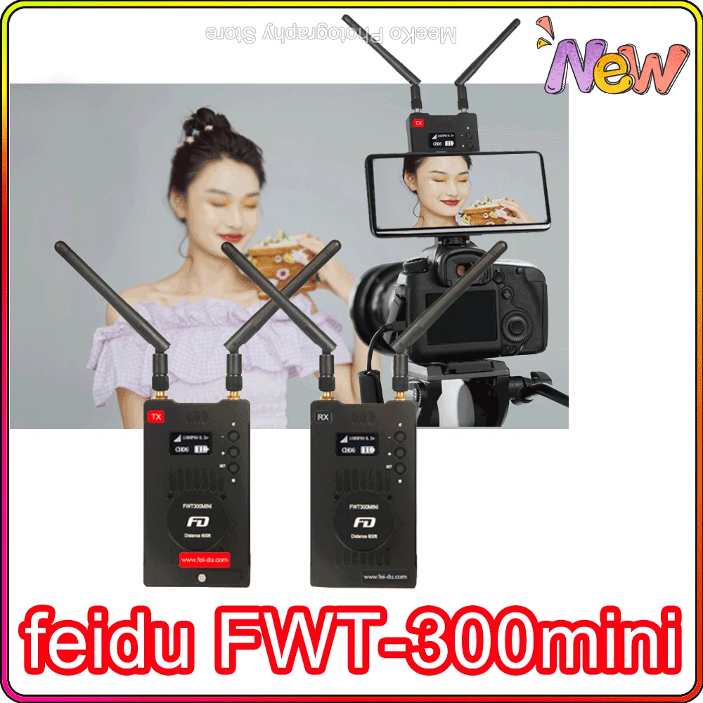 

FEIDU FWT-300mini FWT-300 mini Wireless Video Transmission System HDMI-compatible Image Transmitter Receiver For Camera DSLR