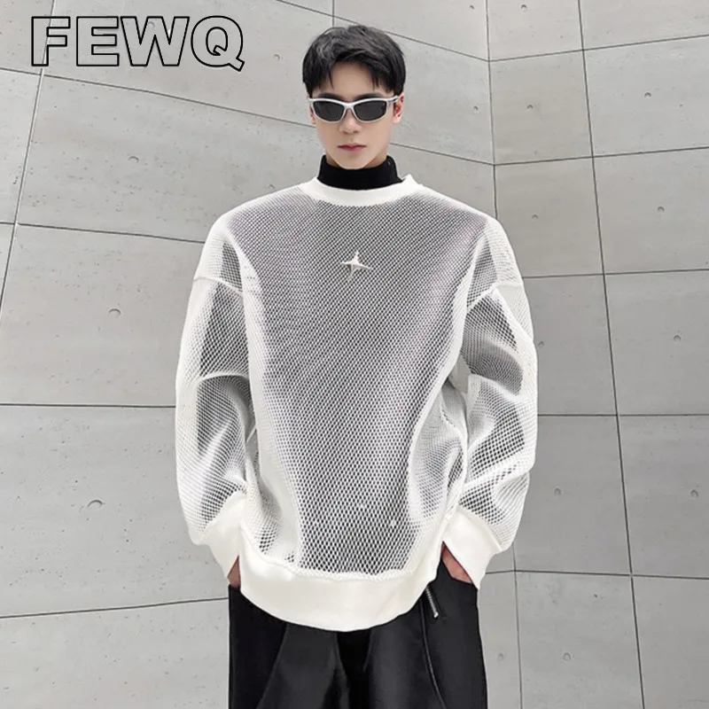 FEWQ Darkwear Hollowed Out Mesh Design Long Sleeve Men Sweatshirt 2023 New Autumn Korean Fashion Long Sleeve Male Tops 9A4936
FEWQ Darkwear Hollowed Out Mesh Design Long Sleeve Men Sweatshirt 2023 New Autumn Korean Fashion Long Sleeve Male Tops 9A4936