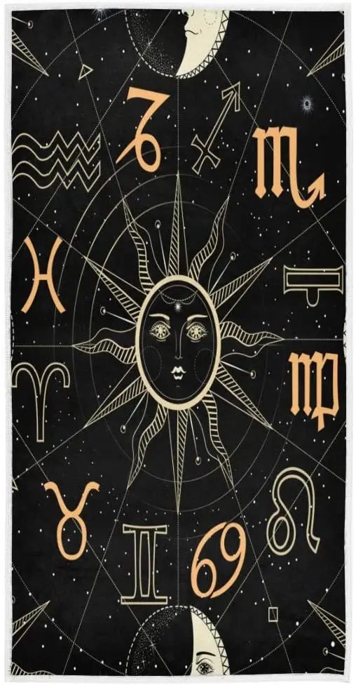Face Towel Horoscope Circle with Zodiac Signs Sun Moon Stars Hand Towel Yoga Gym Cotton Face Spa Towels Absorbent Multipurpose f
Face Towel Horoscope Circle with Zodiac Signs Sun Moon Stars Hand Towel Yoga Gym Cotton Face Spa Towels Absorbent Multipurpose f