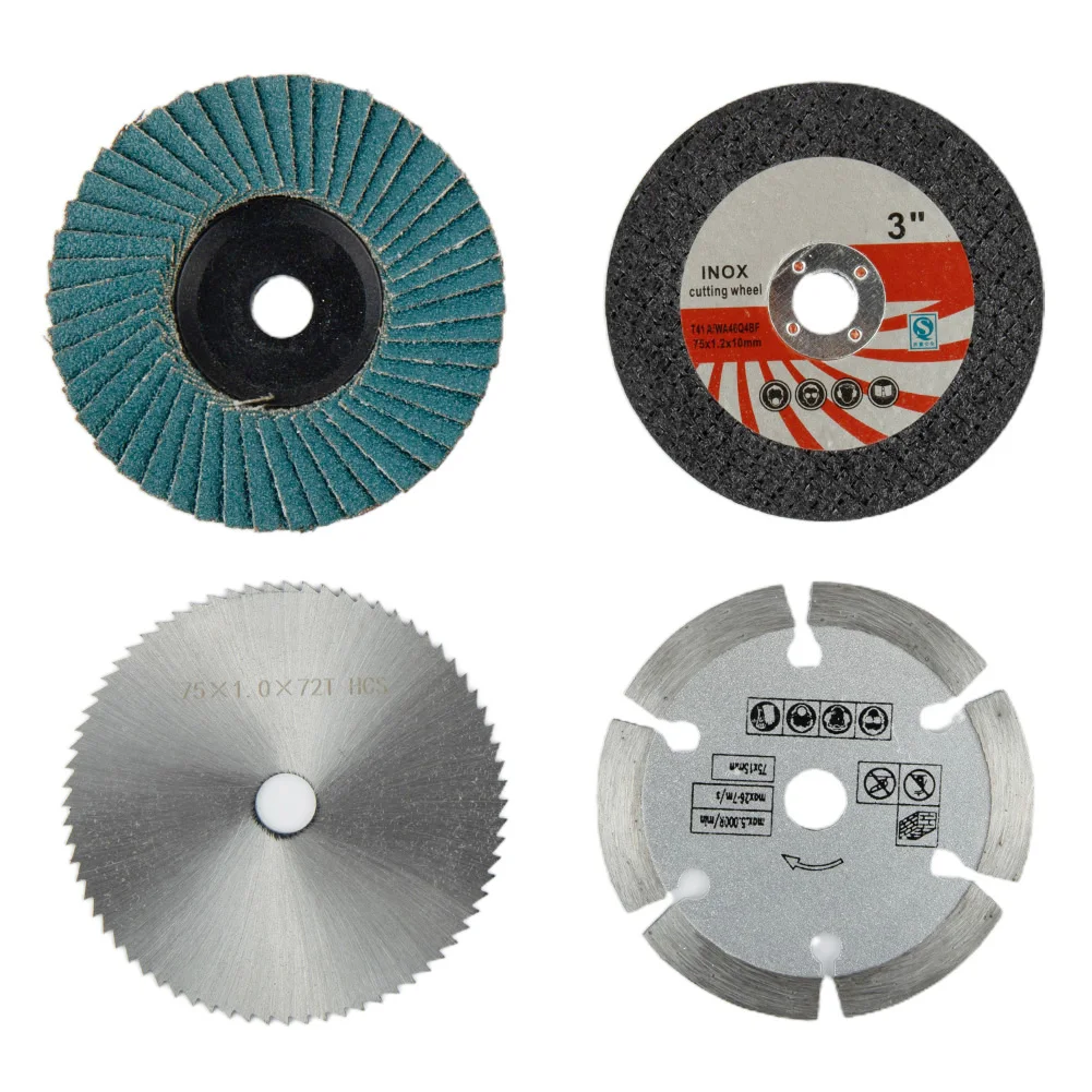4pcs 75x10mm Angle Grinding Wheel Carbite Cutting Disc Polishing Disc HSS Saw Blade For 3 Inch Mini Angle Grinder Accessories
4pcs 75x10mm Angle Grinding Wheel Carbite Cutting Disc Polishing Disc HSS Saw Blade For 3 Inch Mini Angle Grinder Accessories