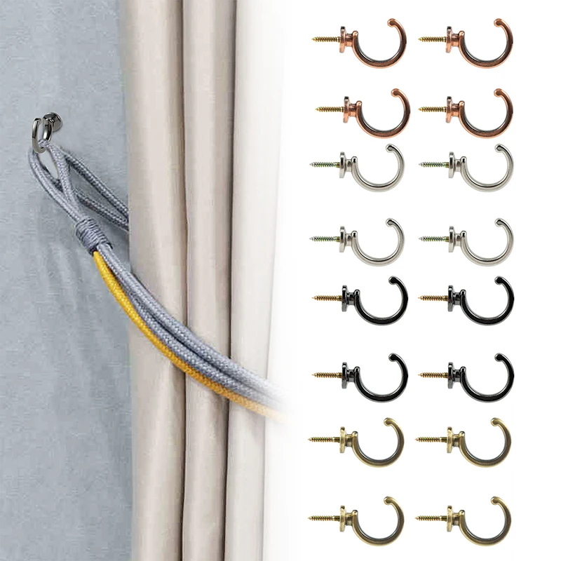 4pcs Zinc Alloy Curtain Tie-Backs Hook Wall Mounted Picture Hangers Cup Screw Hooks Clothes Coat Towel Hanger Curtains Fasteners
4pcs Zinc Alloy Curtain Tie-Backs Hook Wall Mounted Picture Hangers Cup Screw Hooks Clothes Coat Towel Hanger Curtains Fasteners