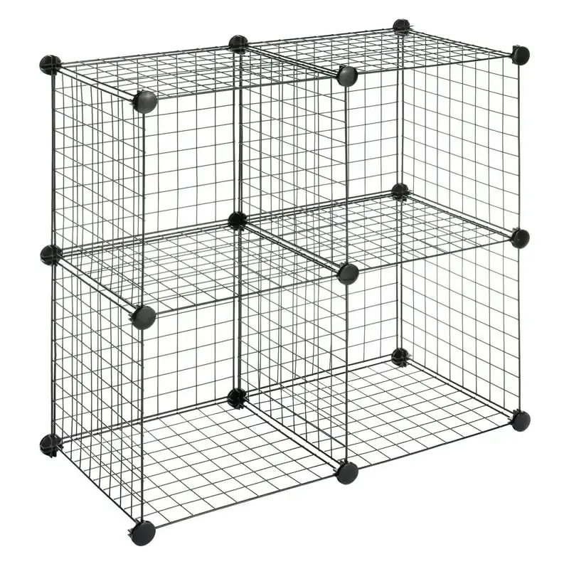 Cubes Stackable Interlocking Wire Shelves Set of 4 Black 14.25 x 14.5x 14.5
Cubes Stackable Interlocking Wire Shelves Set of 4 Black 14.25 x 14.5x 14.5