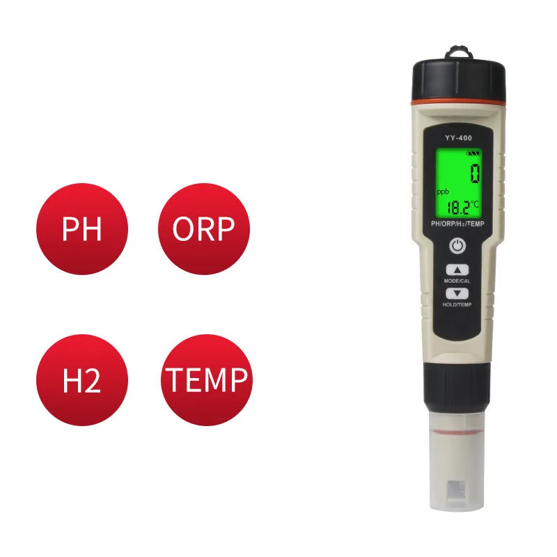 K50 4-in-1 pH/H2/TEMP/ORP Tester Digital Hydrogen Ion Concentration Meter Water Quality Monitor for Aquarium Swimming Pool
K50 4-in-1 pH/H2/TEMP/ORP Tester Digital Hydrogen Ion Concentration Meter Water Quality Monitor for Aquarium Swimming Pool