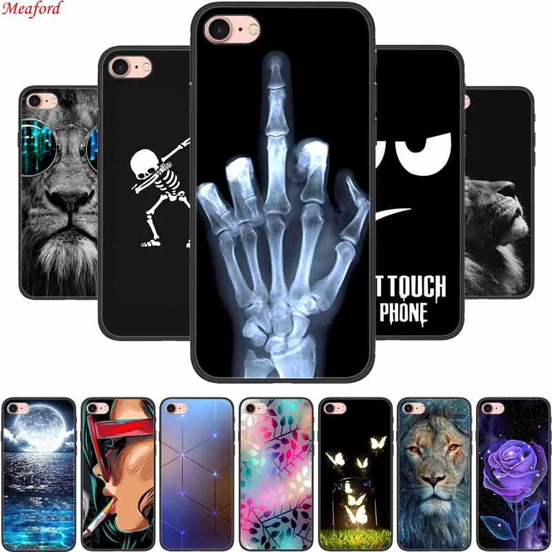 Черный силиконовый чехол для iPhone SE 2022 крутой волк Лев 8 7 2020 задняя крышка телефона