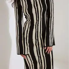 Fashion Leopard Print Women Slim Dress Striped Long Sleeve O Neck High Waist Female Dresses 2023 Spring Wave Party Evening Robe