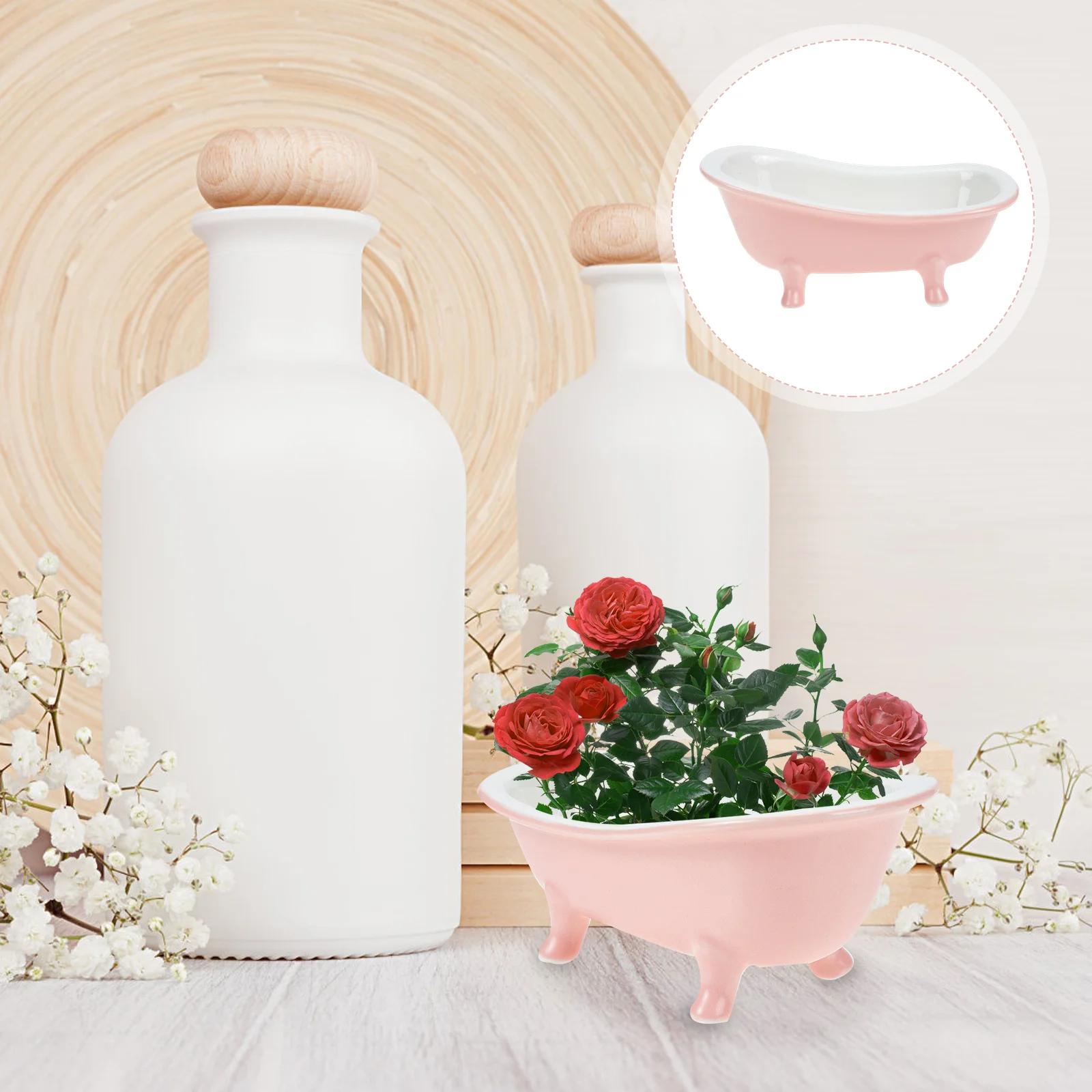 Pot Planter Bathtub Succulent Ceramic Pots Flower Decor Bathroom Shelf Mini Soap Dish Nursery Flowerpots Decorative Tub
Pot Planter Bathtub Succulent Ceramic Pots Flower Decor Bathroom Shelf Mini Soap Dish Nursery Flowerpots Decorative Tub