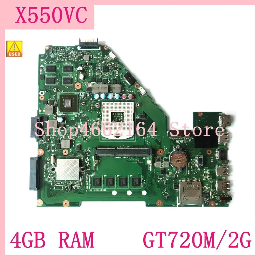 X550VC 4G RAM GT720M/2G GPU Mainboard For ASUS X550VC R510V X550V X550 Laptop Motherboard 100% Tested OK Used
X550VC 4G RAM GT720M/2G GPU Mainboard For ASUS X550VC R510V X550V X550 Laptop Motherboard 100% Tested OK Used