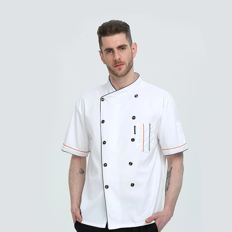 Short-Sleeved Chef's Uniform Hotel Men's Chef Jacket Restaurant Work Uniforms for Women Bakery Pastry Cook Cooking Clothes
Short-Sleeved Chef's Uniform Hotel Men's Chef Jacket Restaurant Work Uniforms for Women Bakery Pastry Cook Cooking Clothes