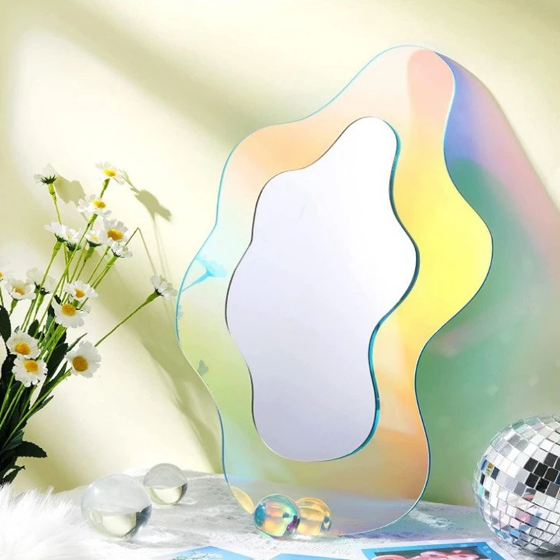 Ins Irregular Colorful Mirror Flower Acrylic Makeup Mirror Wall Hanging Decorative Mirror For Dormitory Bedroom Desktop Ornament
Ins Irregular Colorful Mirror Flower Acrylic Makeup Mirror Wall Hanging Decorative Mirror For Dormitory Bedroom Desktop Ornament