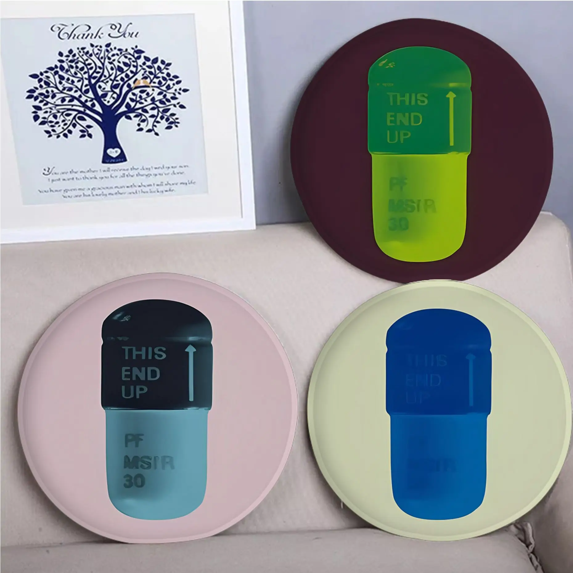 Pill Pink Green Cartoon Painting Cushion Mat Modern Minimalist Style Fabric Cushion Non-slip Living Room Stool Seat Mat
Pill Pink Green Cartoon Painting Cushion Mat Modern Minimalist Style Fabric Cushion Non-slip Living Room Stool Seat Mat