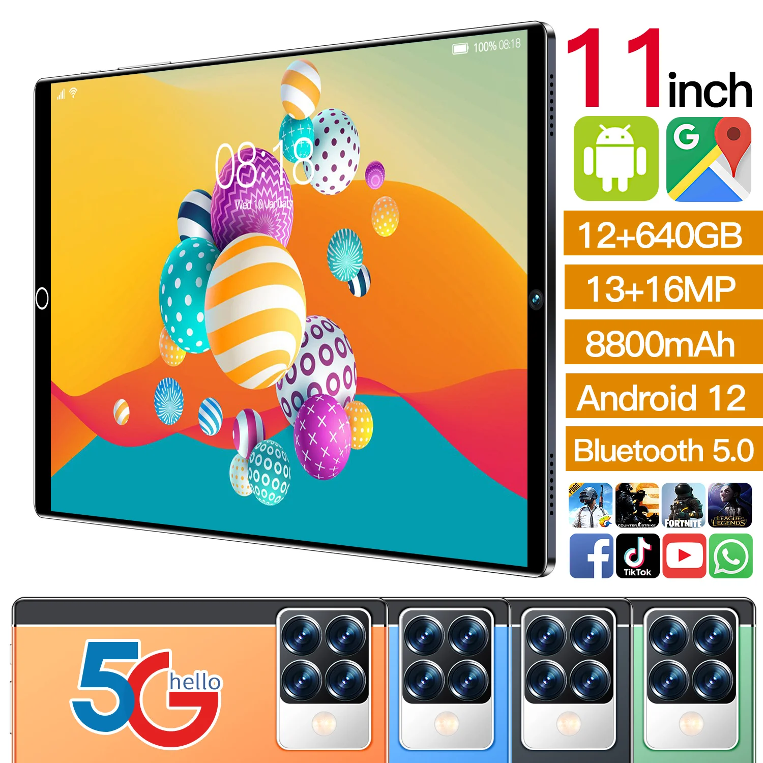 Original Tablet 12GB RAM 640 GB ROM 11 inch Tablete Drawing Android 12 Tablette 10 Core 5G Cheap Tablets Free Shipping
Original Tablet 12GB RAM 640 GB ROM 11 inch Tablete Drawing Android 12 Tablette 10 Core 5G Cheap Tablets Free Shipping