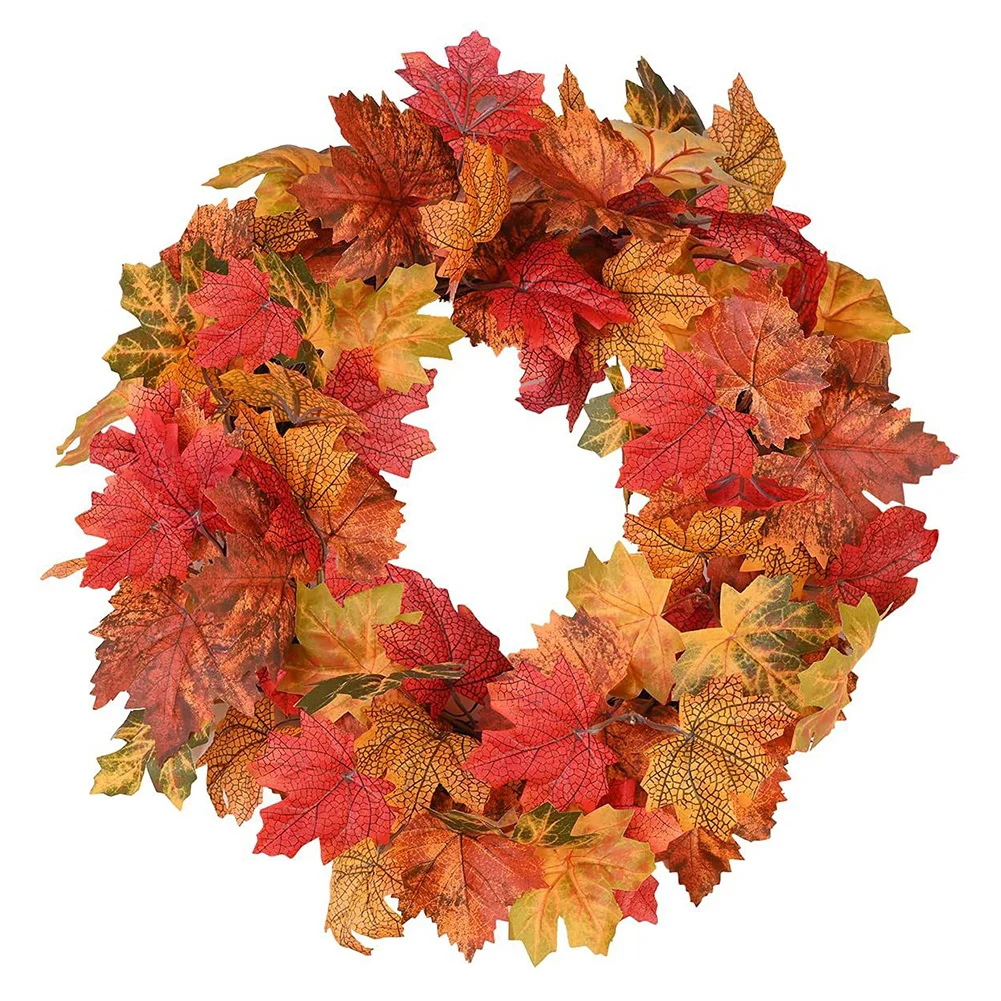 1pcs 48cm Autumn Fall Maple Leaf Wreath Xmas Halloween Thanksgiving Garland Window Door Hanging Home Maple Leaf Wreath Decor
1pcs 48cm Autumn Fall Maple Leaf Wreath Xmas Halloween Thanksgiving Garland Window Door Hanging Home Maple Leaf Wreath Decor