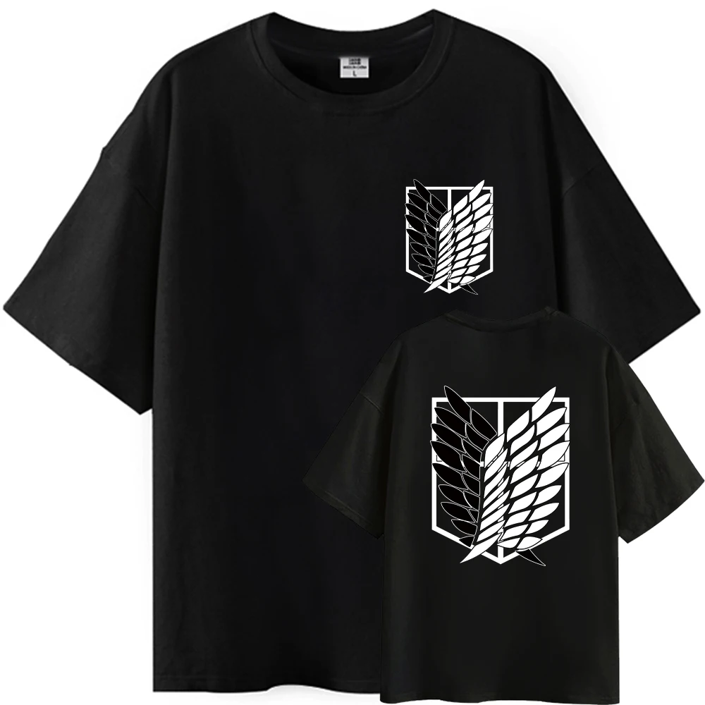 

2022 Japanese Popular Anime Attack on Titan Anime Ackerman Levis Clothes AOT T Shirts Mens Oversized Loose T Shirts Anime Tops