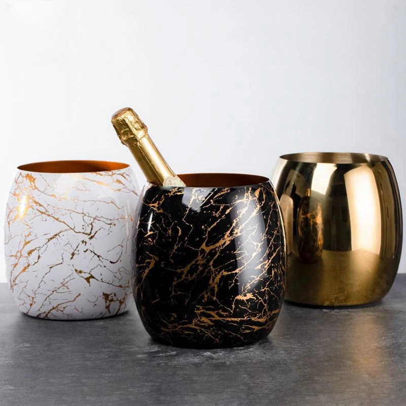 Waist Drum Bar Hotel Luxury Gilding Gold White Black 3.6l Thickening 201 Stainless Steel Ice Bucket For Champagne Red Wine
Waist Drum Bar Hotel Luxury Gilding Gold White Black 3.6l Thickening 201 Stainless Steel Ice Bucket For Champagne Red Wine