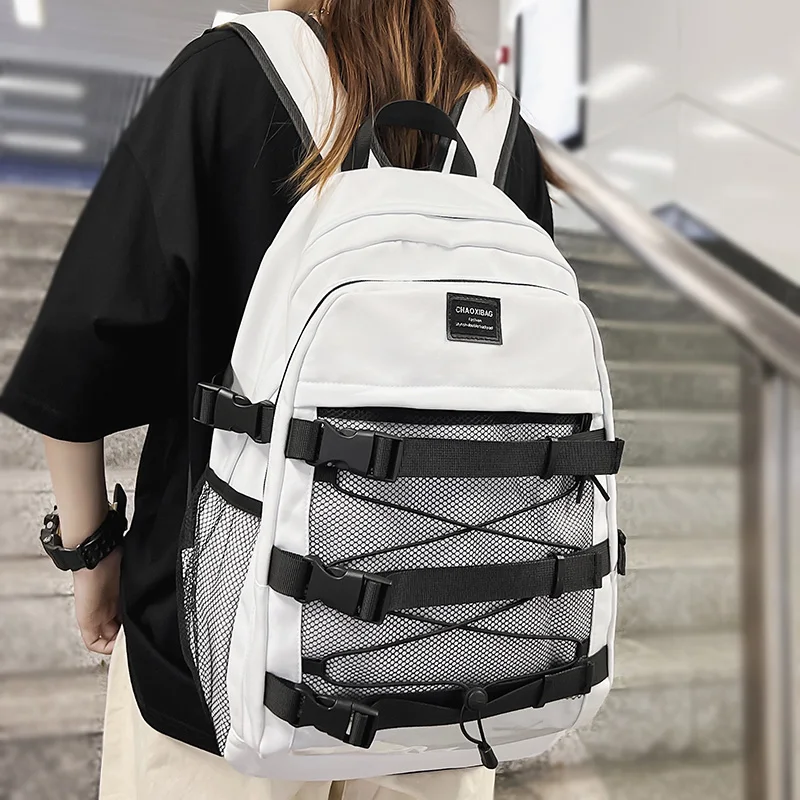 Ladies Male Mesh Cross Rope Book Bag Fashion Women Travel Backpack Boy Girl School Bag Female Men Laptop College Backpack Trendy
Ladies Male Mesh Cross Rope Book Bag Fashion Women Travel Backpack Boy Girl School Bag Female Men Laptop College Backpack Trendy