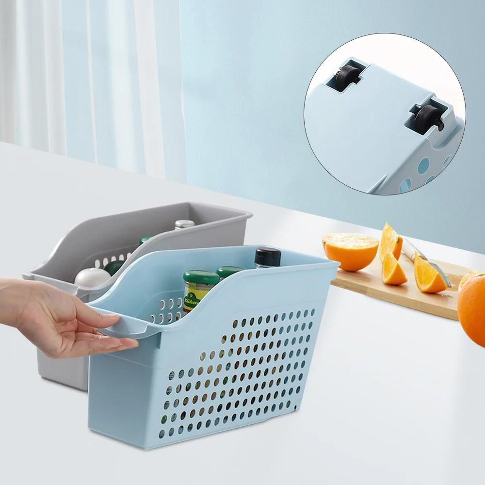 Kitchen Organizer Basket with Wheels Desktop Sundry Storage Box Refrigerator Seasoning Bottle Vegetable Container Home Supplies
Kitchen Organizer Basket with Wheels Desktop Sundry Storage Box Refrigerator Seasoning Bottle Vegetable Container Home Supplies