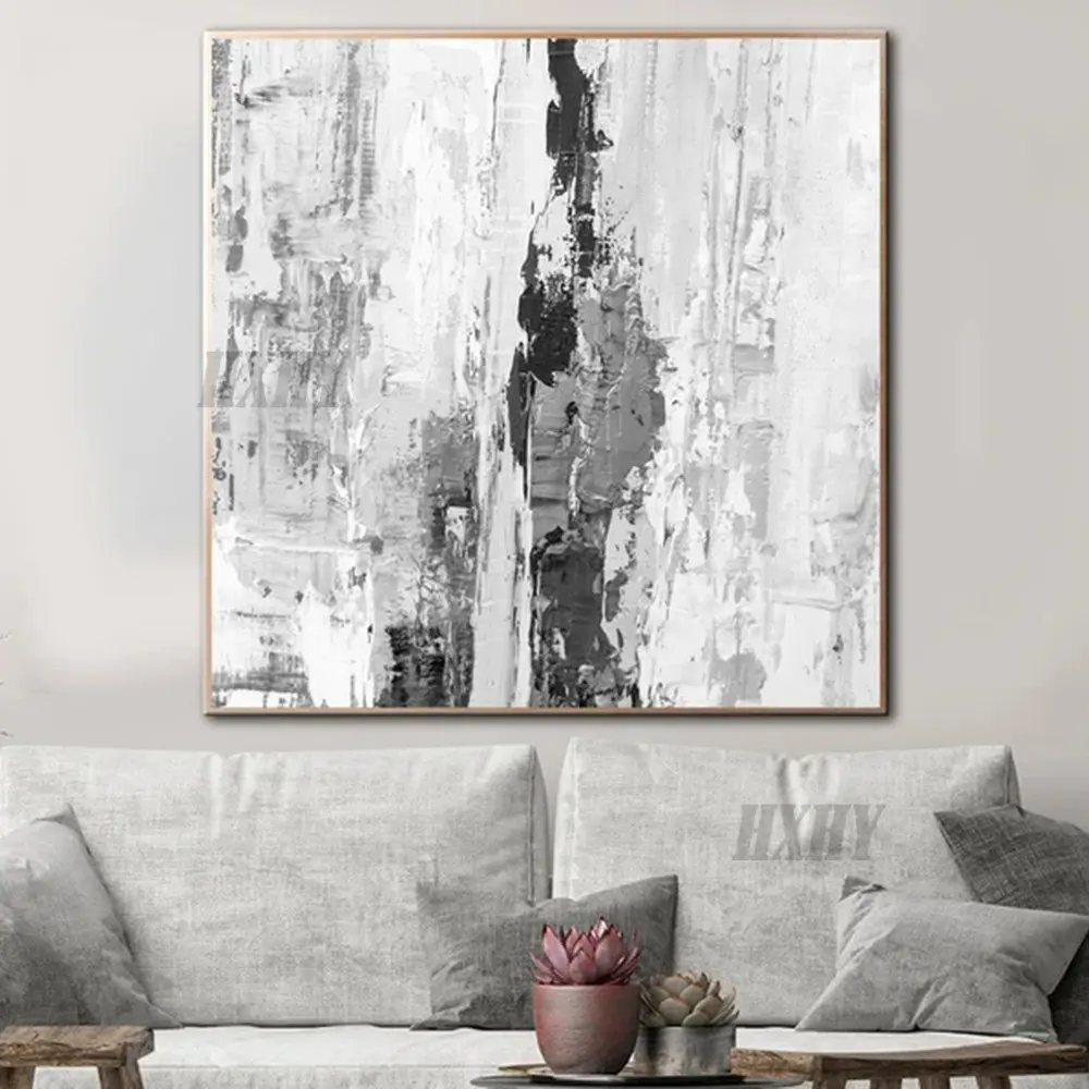 Abstract Black & White Oil Painting Oversized Canvas Wall Art Monochrome Calming Achromatic Contemporary Art For Living Room
Abstract Black & White Oil Painting Oversized Canvas Wall Art Monochrome Calming Achromatic Contemporary Art For Living Room