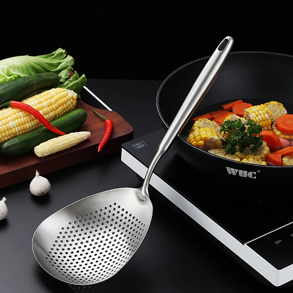 Skimmer Slotted Spoon Stainless Steel Food Grade Filter Spoon Strainer Skimmer Cooking Draining Frying Kitchen Gadgets Colander
Skimmer Slotted Spoon Stainless Steel Food Grade Filter Spoon Strainer Skimmer Cooking Draining Frying Kitchen Gadgets Colander