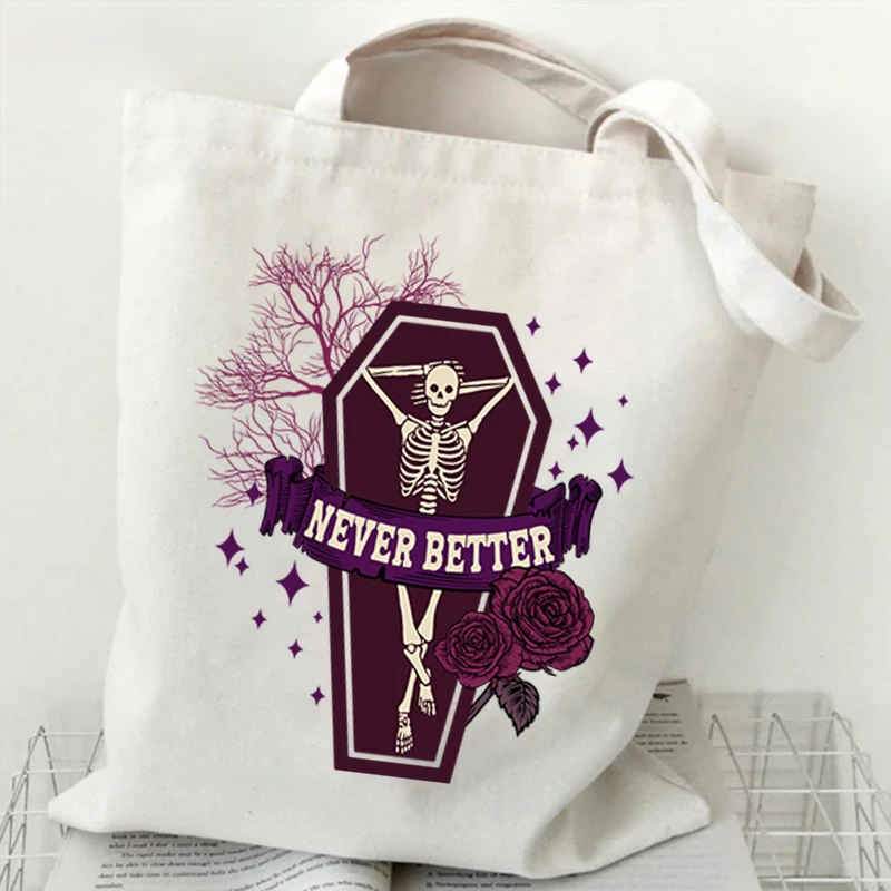 Never Better Women's Cartoon Canvas Shoulder Handbags Gmgoth Print Ladies Shopping Bag Canvas Grocery Bags Tote Bags for Girls
Never Better Women's Cartoon Canvas Shoulder Handbags Gmgoth Print Ladies Shopping Bag Canvas Grocery Bags Tote Bags for Girls