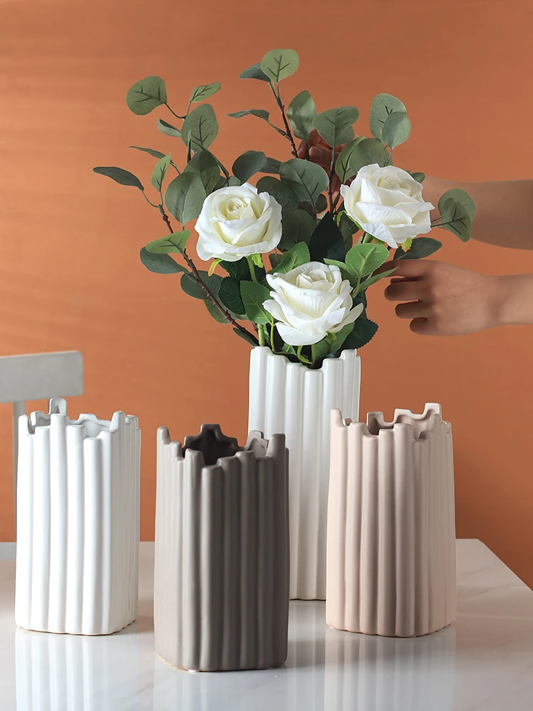Nordic Vase Modern Minimalist Ceramic Vases Decoration Floral Home Decor Vertical Lines Flower Pot Accessories
Nordic Vase Modern Minimalist Ceramic Vases Decoration Floral Home Decor Vertical Lines Flower Pot Accessories
