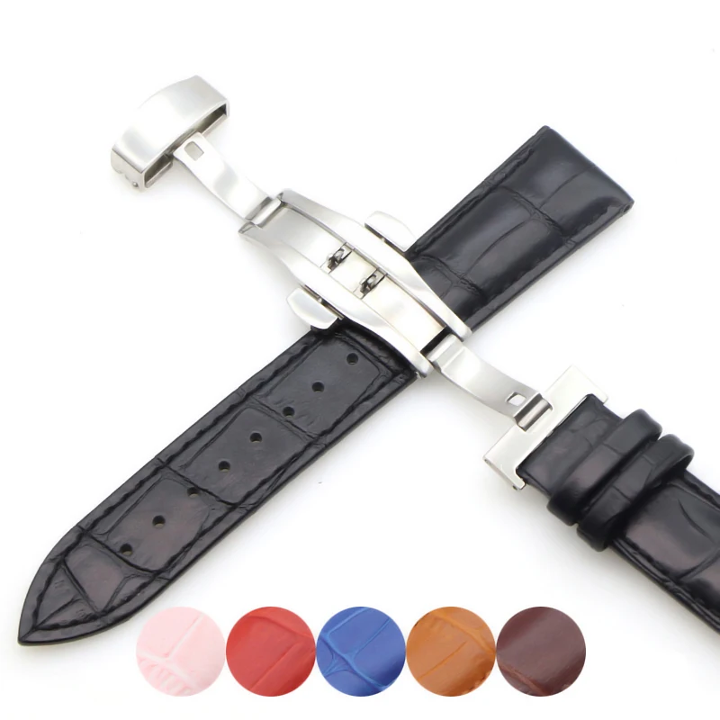 Genuine Leather Watch Straps 18mm20mm22mm24mm Universal Watch Butterfly Buckle Steel Band Buckle Bracelet Bangle Bracelet + Tool
Genuine Leather Watch Straps 18mm20mm22mm24mm Universal Watch Butterfly Buckle Steel Band Buckle Bracelet Bangle Bracelet + Tool