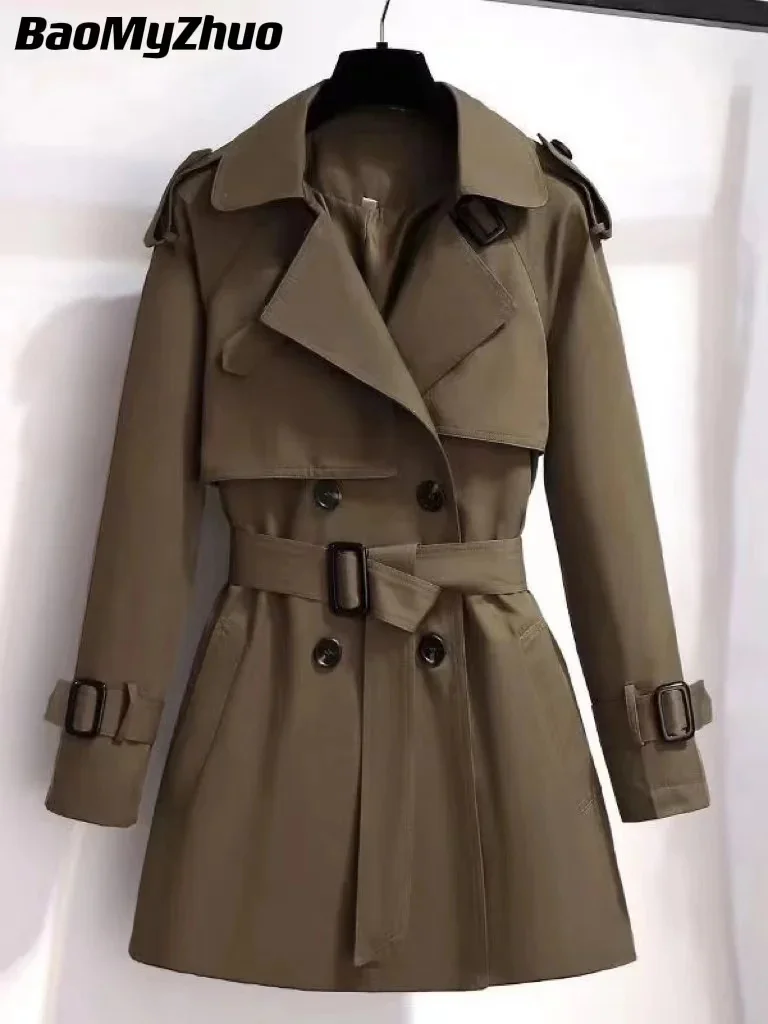 Autumn Winter Women Double Breasted Solid Trench Coat 100% Cotton Vintage Turn-Down Collar Loose Trench with Belt
Autumn Winter Women Double Breasted Solid Trench Coat 100% Cotton Vintage Turn-Down Collar Loose Trench with Belt