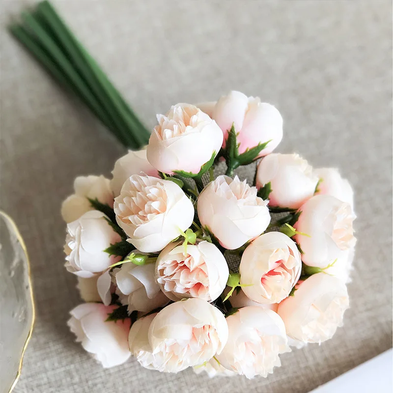 27 Heads Tea rose wedding hall way guide fake Flowers silk flores artificiales for home party Wedding decoration room decor
27 Heads Tea rose wedding hall way guide fake Flowers silk flores artificiales for home party Wedding decoration room decor