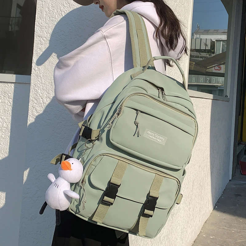 2022 Spring New Women Fashion Nylon Backpack Multiple Pockets Buckle Waterproof School Bag For Teenage Girl Student Backpacks
2022 Spring New Women Fashion Nylon Backpack Multiple Pockets Buckle Waterproof School Bag For Teenage Girl Student Backpacks