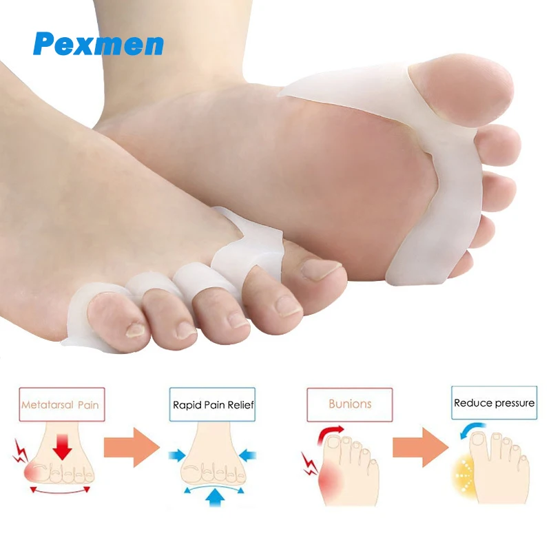 Pexmen 2Pcs Gel Toe Separators to Correct Bunions and Restore Toes to Their Original Shape Bunion Corrector Toe Spacers
Pexmen 2Pcs Gel Toe Separators to Correct Bunions and Restore Toes to Their Original Shape Bunion Corrector Toe Spacers