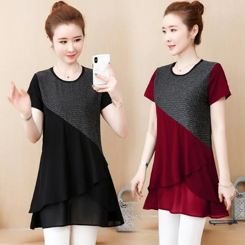 Loose Shirts for Women Blouse Shirt Stitching Color Chiffon Blouse Elegant Female Casual Tops Loose Women Clothing Blouse Women
Loose Shirts for Women Blouse Shirt Stitching Color Chiffon Blouse Elegant Female Casual Tops Loose Women Clothing Blouse Women