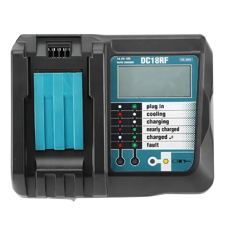 Зарядное устройство с USB-интерфейсом и экраном для MAKITA DC18RF 14,4/18V 3A 
Зарядное устройство с USB-интерфейсом и экраном для MAKITA DC18RF 14,4/18V 3A