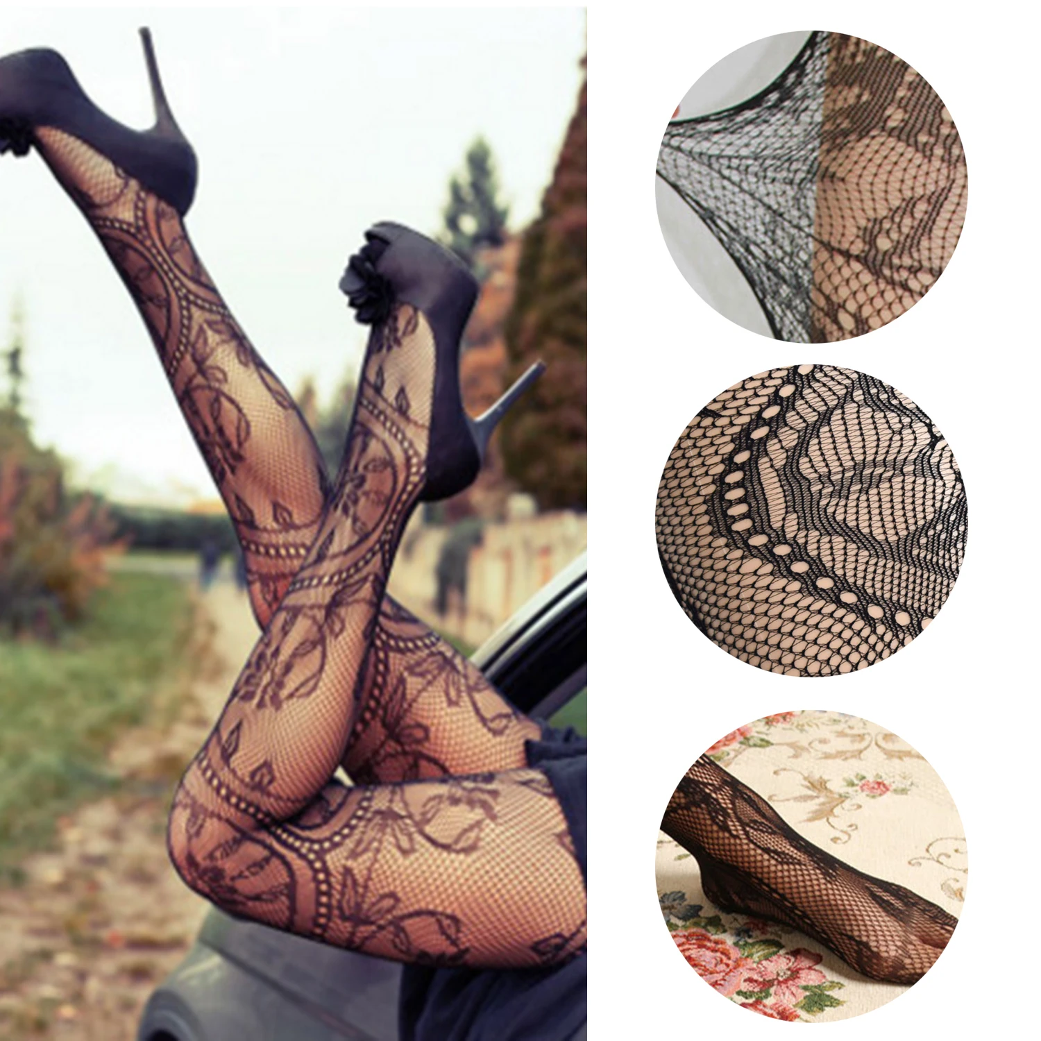 Fashion Women Lady Sexy Lingerie Fishnet Net Nylon Mesh Sexy Lace Stockings Stretchy Elastic Tight Black Pantyhose High stocking
Fashion Women Lady Sexy Lingerie Fishnet Net Nylon Mesh Sexy Lace Stockings Stretchy Elastic Tight Black Pantyhose High stocking