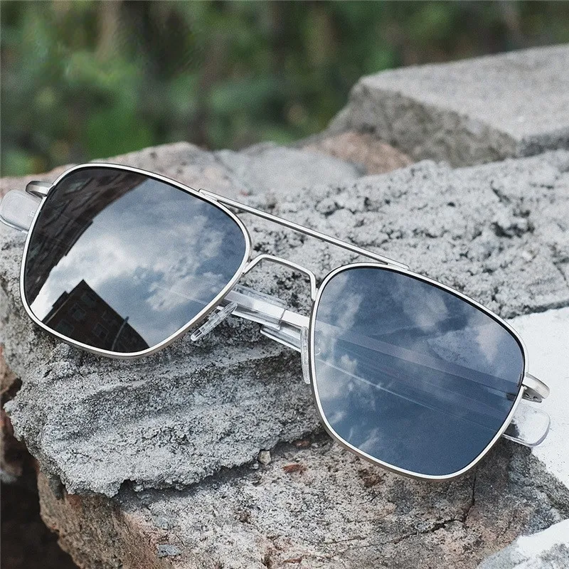 

Солнцезащитные очки в стиле ретро для мужчин, классические брендовые дизайнерские антибликовые солнечные очки-авиаторы с поляризационными линзами, UV400, в металлической оправе