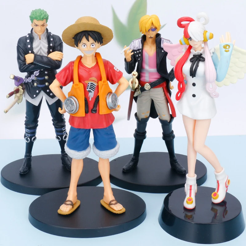 

Anime One Piece Action Figure Songstress Uta Luffy Sanji Roronoa Zoro ONE PIECE FILM RED Shanks PVC Collectible Model Toy