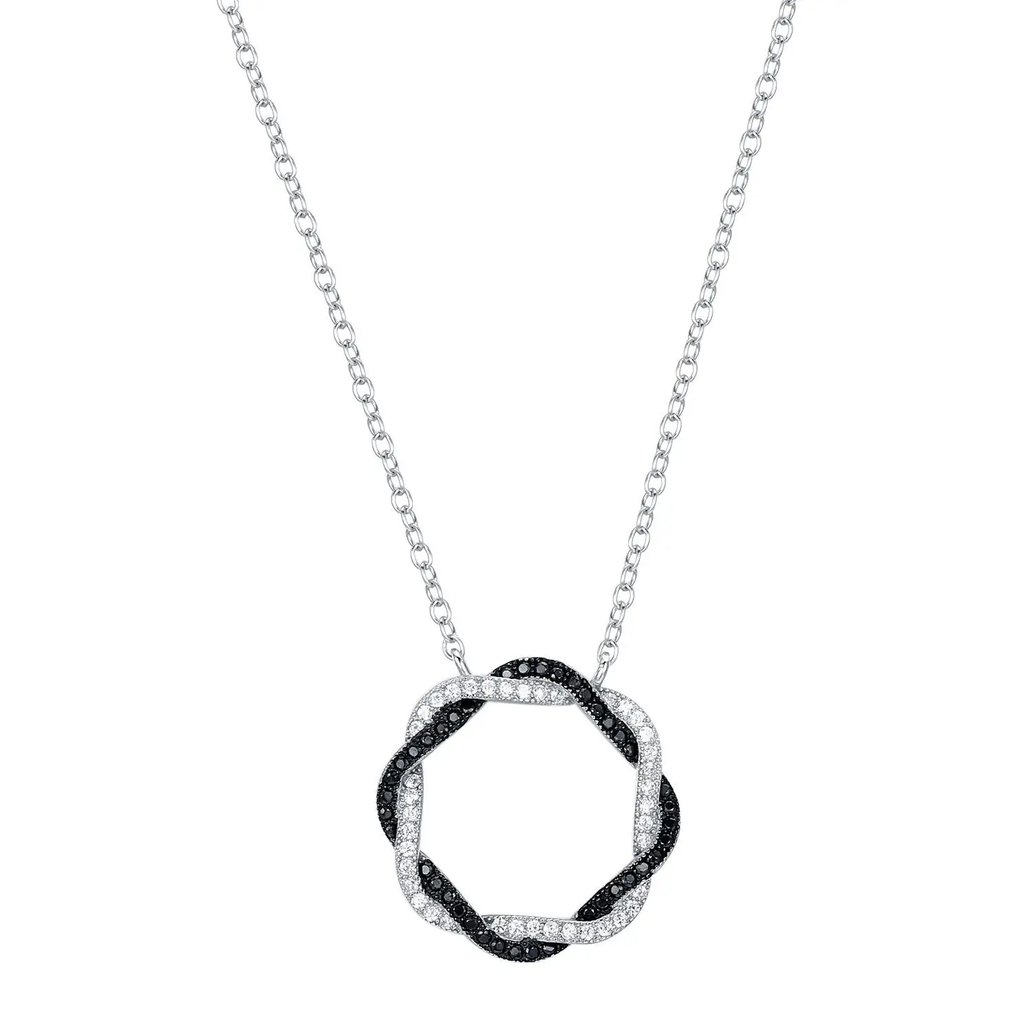 European and American simple 925s silver double ring inlaid with diamond pendant collarbone simple female Necklace female
European and American simple 925s silver double ring inlaid with diamond pendant collarbone simple female Necklace female